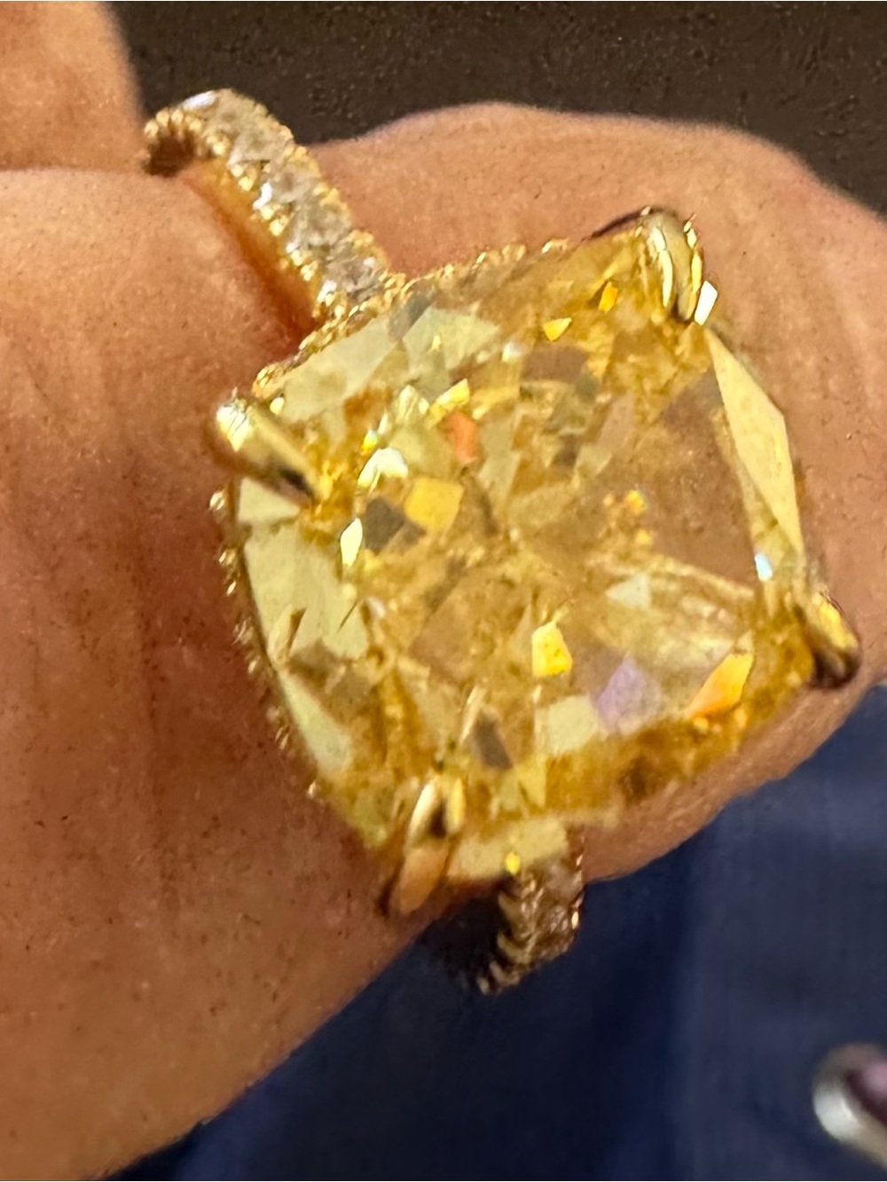 Yellow Cubic Zirconia Promise Rings - Picture 2 of 11